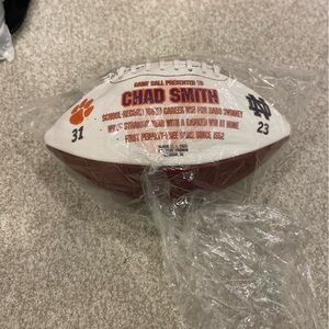 Clemson Commemorative Game Ball - Chad Smith - Clemson vs. Notre Dame